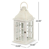 Christopher Knight Home® - Noble House - Hooven Coastal Handcrafted Small Mango Wood Decorative Lantern