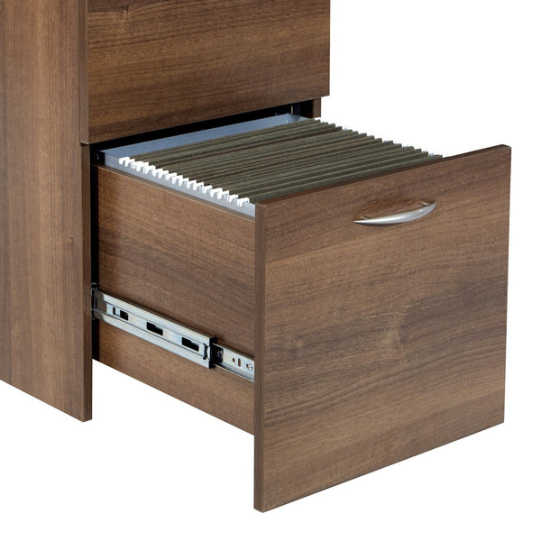 OSP Home Furnishings Napa Under Desk Pedestal with Box File Drawers for Home Office Storage NAP-263-PCW