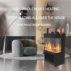 English Elm Electric Fireplace Heater with 3d Led Flame Effect 1500w Portable Indoor Warmth W2710P223281