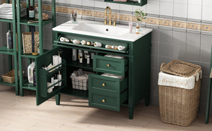English Elm 36'' Modern Bathroom Vanity With Elegant Sink, 2 Drawers, And Tip-Out Storage For Stylish Spaces N710S136004F