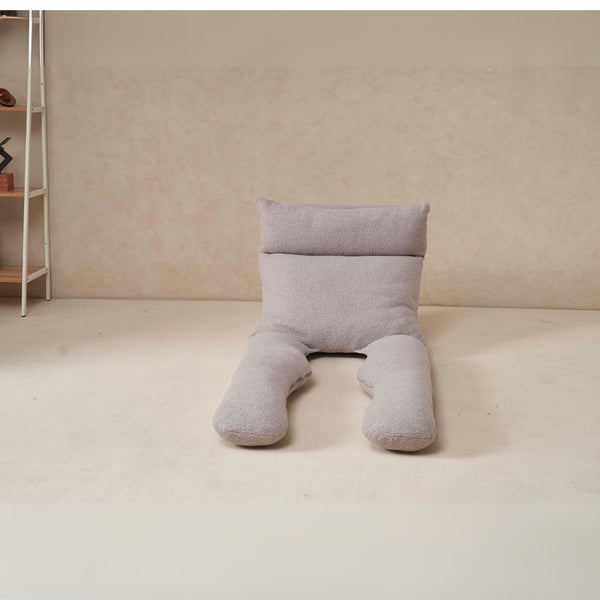 English Elm Adjustable U-shaped Full-Body Recliner Pillow for Sleeping, Reading & Physiotherapy — Gray Metal, Foldable Packaging Enhanced Comfort W244P289150