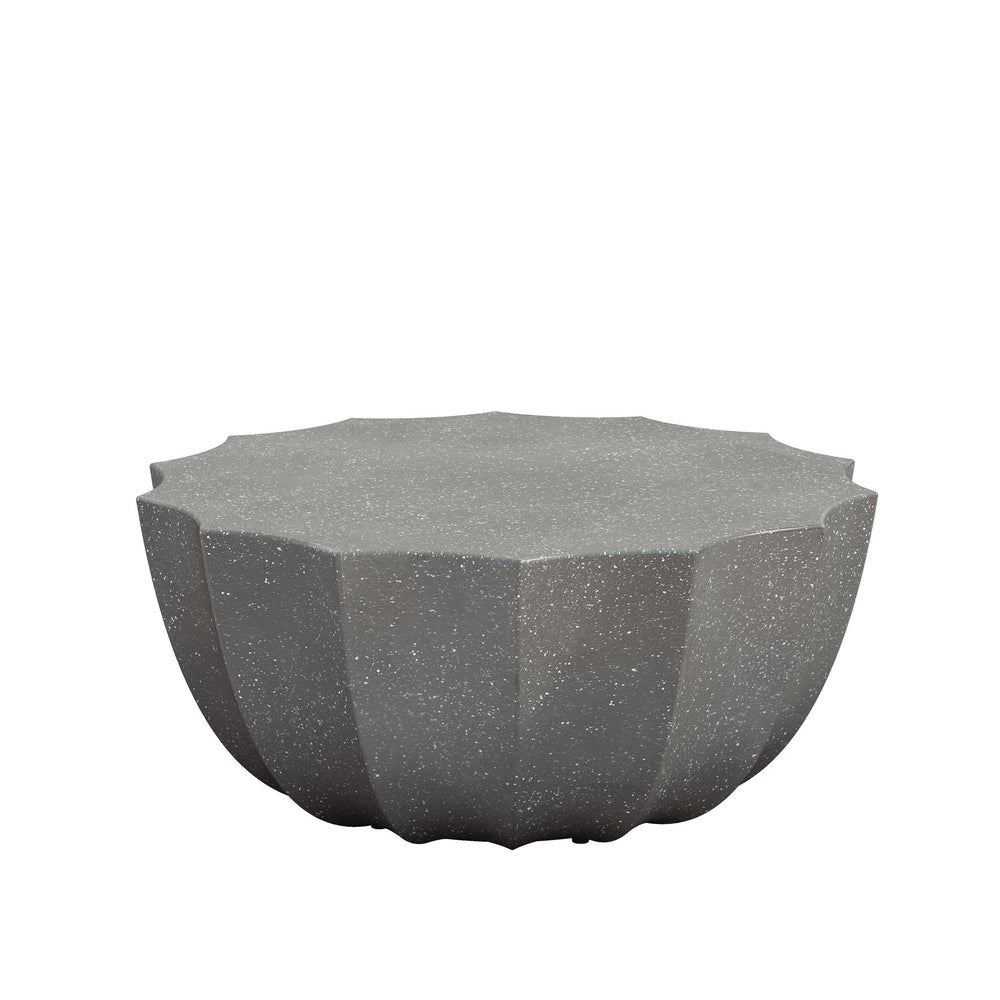 English Elm 35.43" Modern Waterproof Cement Coffee Table – Durable MgO Design, 220lb Capacity, Indoor & Outdoor Stylish Centerpiece Grey W757P246396