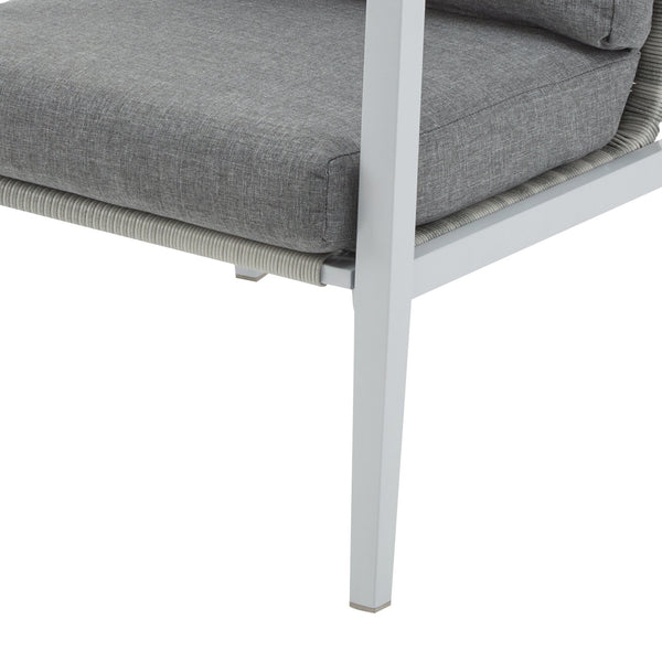 English Elm Christopher Knight Home® - [Set Of 2] Silver Aluminum Lounge Chairs With Plush Cushions & Chic Rope Accents For Modern Spaces N767P237034W_2