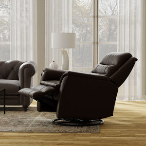 English Elm Global Home Swivel Glider Recliner In Brazil Tobacco - Luxurious Comfort, Smooth Motion & Style! B339P333957