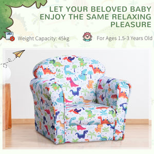 English Elm Qaba Kid'S Dinosaur Sofa Chair - Cozy Flannel Armchair For Toddlers, Perfect For Playroom & Bedroom W2225P217360-GIGA