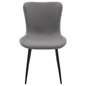 English Elm Grant Grey Extendable 5 Piece Dining Set with Upholstered Chairs and Metal Legs B062S01562