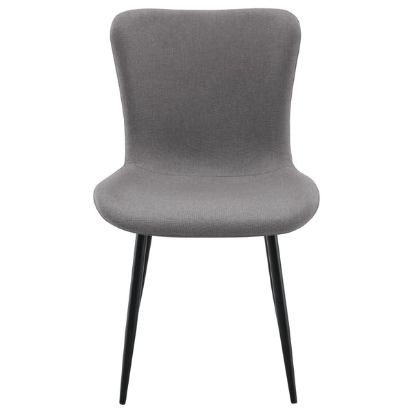 English Elm Grant Grey Extendable 5 Piece Dining Set with Upholstered Chairs and Metal Legs B062S01562