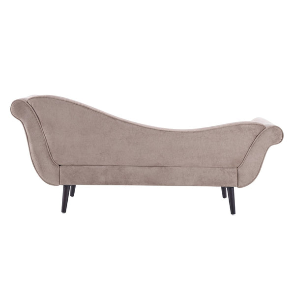 English Elm Chaise Lounge Upholstered Accent Piece Tailored Silhouette for Living Room or Bedroom Light Brown N776P396744B