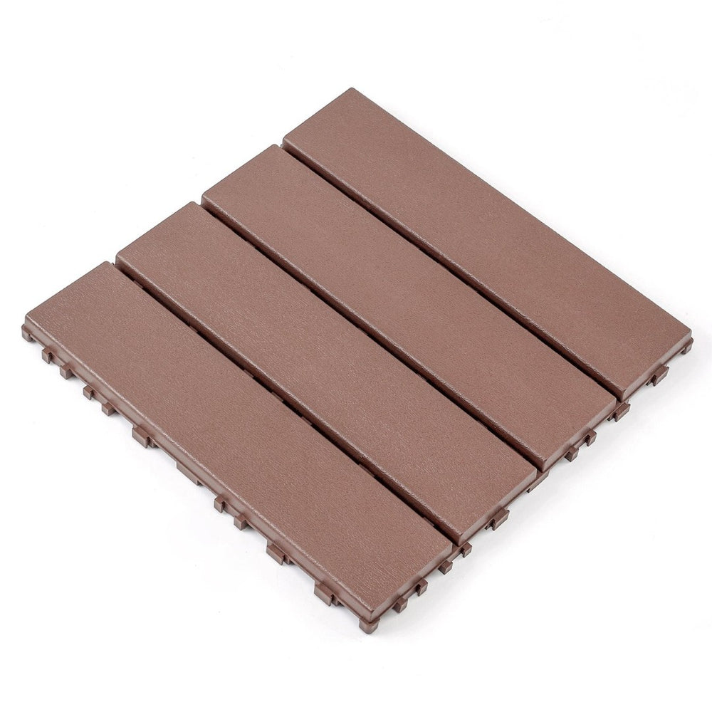 English Elm Plastic Interlocking Pp Deck Tiles Wood Grain Waterproof Patio Pool Surround 44 Pack W3022P251837