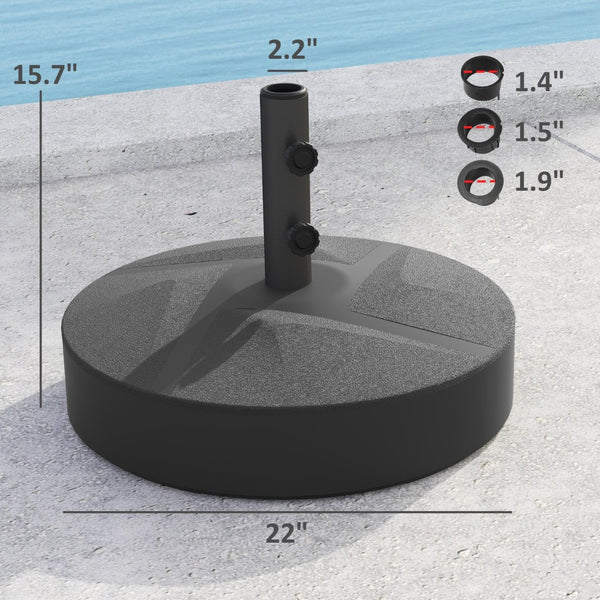 English Elm Holder Hdpe Fillable Patio Umbrella Base with Dual Knobs for Secure Outdoor Anchoring T3971P425833