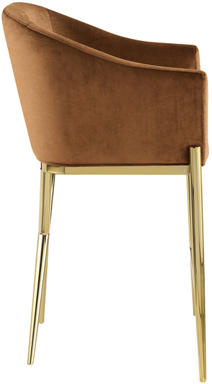 Xavier Saddle Velvet Counter Stool 867Saddle-C Meridian Furniture