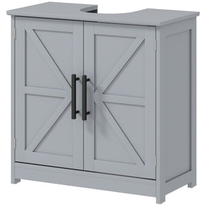 English Elm Bathroom Under Sink Cabinet Dark Green Mdf with Double Doors and Adjustable Shelf T3971P401676