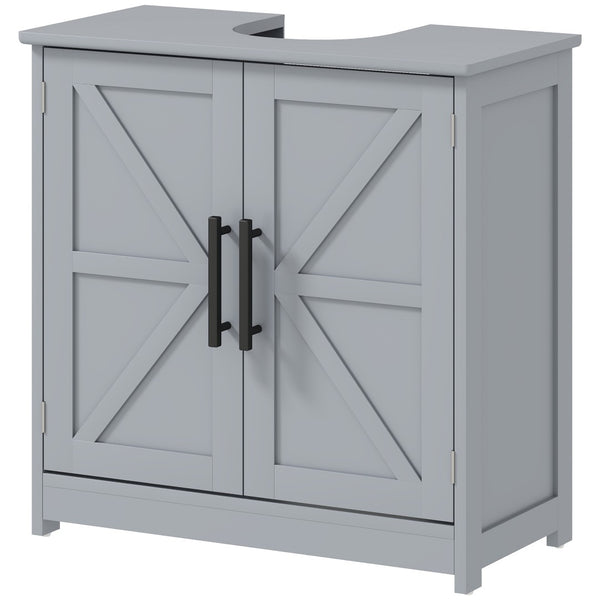 English Elm Bathroom Under Sink Cabinet Dark Green Mdf with Double Doors and Adjustable Shelf T3971P401676