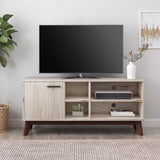 Christopher Knight Home® Mid-Century Modern TV Cabinet with Splayed Legs, Wood Finish, and Ample Storage