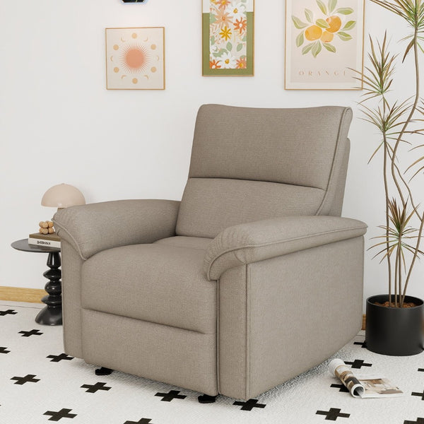 English Elm Power Lift Recliner Velvet Chair with Extended Footrest and Cup Holders for Elderly W1028S00062