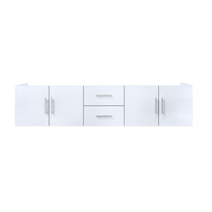 English Elm Glossy White Double Bath Vanity - 80" W Modern Design With Ample Storage & Soft-Close Features B2731P258533