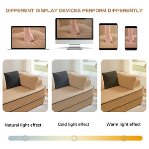 English Elm 106" Teddy Fabric L-Shaped Sofa - Plush, No Assembly, Contrast Color, Cozy Couch For Modern Living Room W714S01417