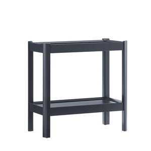 English Elm Yonda Matte Black Nightstand with 2 Raised-Edge Shelves, Solid Poplar & MDF, Rounded Corners, Floor-Glide Protection B050P376965