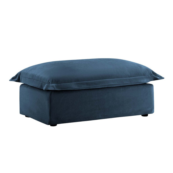 English Elm Koala Chenille Ottoman Plush High Density Foam Seating with Washable Cover W3041P240128