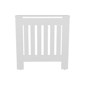 English Elm Radiator Cover Cabinet Slatted Ventilated Enclosure White Finish Entryway Display Shelf B200P362052