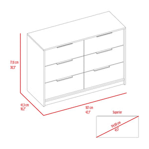 English Elm Marion Multicolor Slide And Pull Dresser With Four Drawers - Stylish Storage For Small Spaces B128S00104