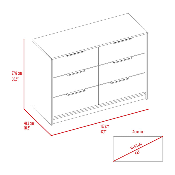 English Elm Marion Multicolor Slide And Pull Dresser With Four Drawers - Stylish Storage For Small Spaces B128S00104