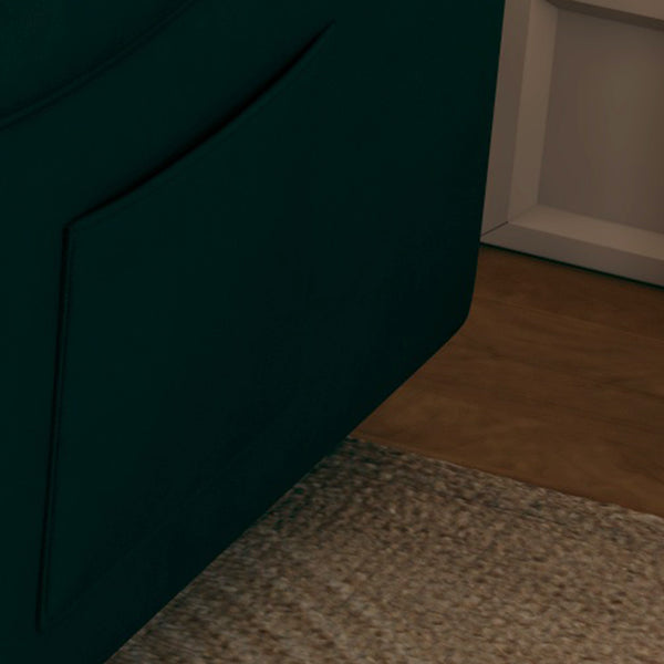 English Elm Sofa 54" Velvet Sofa Bed Convertible with Solid Wood Frame, 500lb Capacity, Blue Black Pink Options W3371P302150