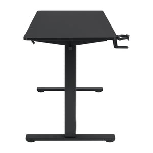 OSP Home Furnishings Primo Electric Standing Desk with Led Lighting Steel Frame and Built-in Cable Management PMO4824GD-BCF
