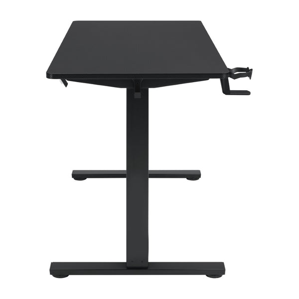 OSP Home Furnishings Primo Electric Standing Desk with Led Lighting Steel Frame and Built-in Cable Management PMO4824GD-BCF