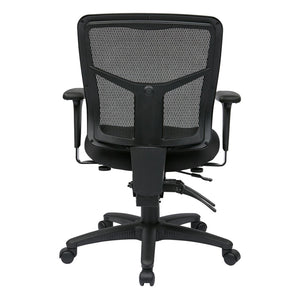 OSP Home Furnishings Progrid® Ergonomic Mesh Manager Chair with Lumbar Support and Adjustable Arms for Office 92343-30