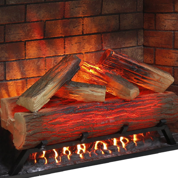 English Elm 33 Inch Infrared Quartz Electric Fireplace Insert with 3d Flame and Crackling Sound W1769P252988