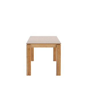 English Elm Rockaway 71" Dining Table with Beveled Top, Solid Ash Wood Frame, Seats 8, Modern Grain Finish Natural B365S00093