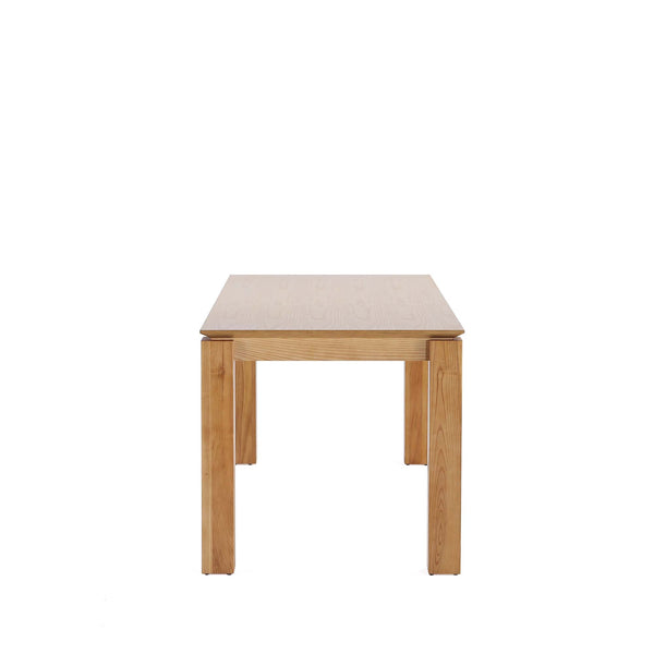 English Elm Rockaway 71" Dining Table with Beveled Top, Solid Ash Wood Frame, Seats 8, Modern Grain Finish Natural B365S00093