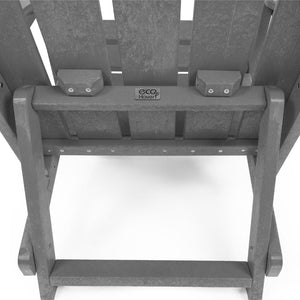 English Elm Shoreline Recycled Hdpe Folding Adirondack Chair Fully Assembled Modern Patio Seating Gray B2745P409683