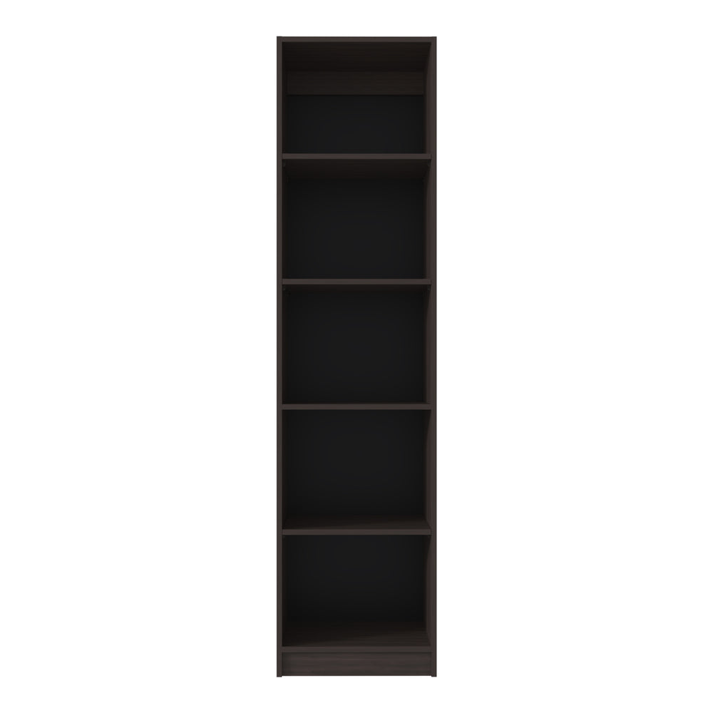 English Elm Home Slim 5 Shelves Narrow Bookcase Slim Vertical Storage in Kronos Walnut – Stylish Space Saver B070P337150