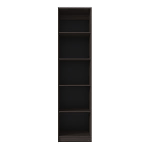 English Elm Home Slim 5 Shelves Narrow Bookcase Slim Vertical Storage in Kronos Walnut – Stylish Space Saver B070P337150