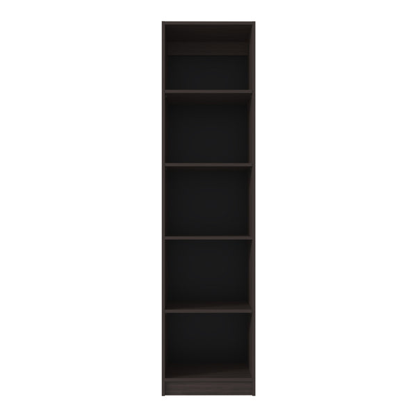 English Elm Home Slim 5 Shelves Narrow Bookcase Slim Vertical Storage in Kronos Walnut – Stylish Space Saver B070P337150