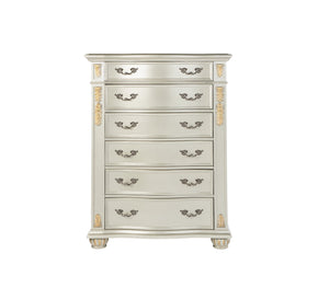 English Elm Lyon 11-Drawer Dresser with Rich Wood Veneer and Gold Accents, Fully Assembled for Instant Style Champagne 22 L x 55 W x 43 H B078P301592