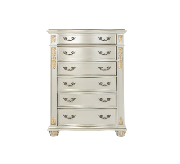 English Elm Lyon 11-Drawer Dresser with Rich Wood Veneer and Gold Accents, Fully Assembled for Instant Style Champagne 22 L x 55 W x 43 H B078P301592