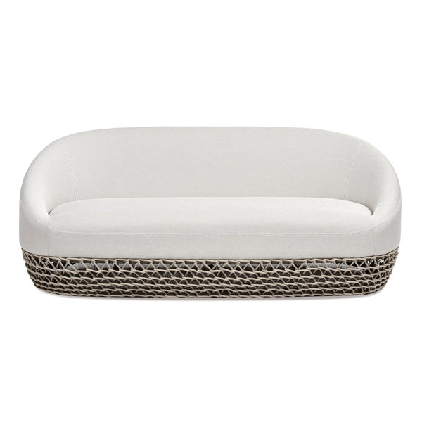 English Elm Willow Outdoor Deep Seat Sofa Woven Olefin Fabric Uv Resistant Patio Lounger B2719P245972