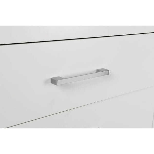 English Elm Copper Elegant White Rectangular Nightstand with 2 Soft-Close Drawers and Sleek Bar Handles, 23" H B062P333433