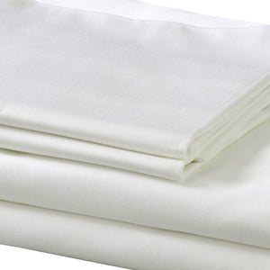 English Elm Bamboo Cotton Blend Queen Sheet Set Breathable Viscose Weave for Cool Restful Sleep Ivory B180P172121