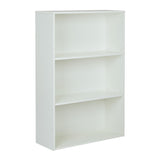 OSP Home Furnishings Prado 48" 3-Shelf BookCase White