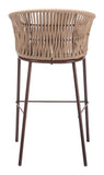 Freycinet Barstool Natural 703990 Zuo Modern