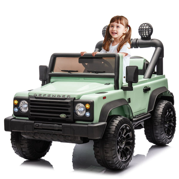 English Elm Licensed Land Rover Defender Ride on Car 24v Dual Motor with Parental Remote Green W1578P339063