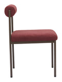 Livorno Dining Chair Red & Bronze 110103 Zuo Modern