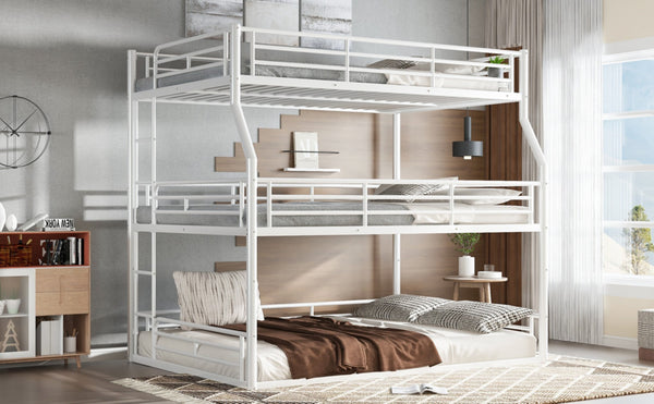 English Elm Twin Xl Solid Pine Loft Bed with Built-in Led Lighting and Storage Shelves Light White W1580S00587