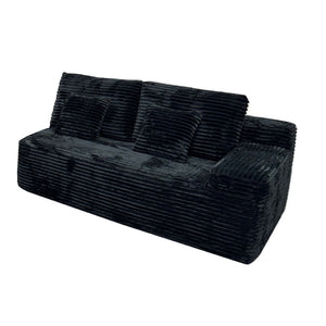 English Elm Sofa With Right Arm Facing Sectional In Sleek Black - Modern Comfort, Storage & Built-In Tech Features W579P333618-GIGA