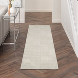 Nourison Textured Home TXH02 Machine Made Power-loomed Borderless Design Indoor Only Modern Scandinavian Rug Ivory, Ivory 100% Polyester 841491141656