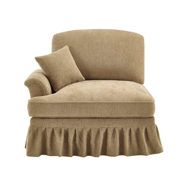 English Elm Sofa Cloud Style Chenille Upholstered with Sculpted Petal Arms and Spindle Legs W3041P332573